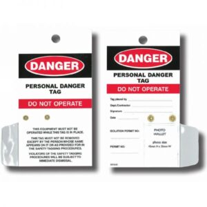 “PERSONAL DANGER TAG – DO NOT OPERATE”